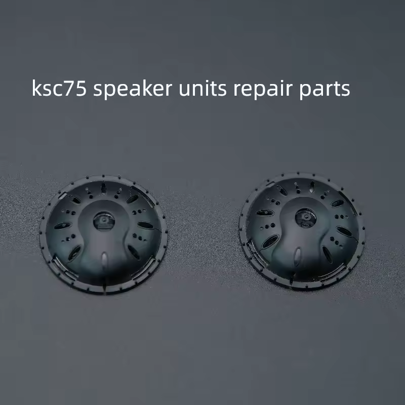 Seller listing image showing the backs of two circular speaker units beneath the words ksc75 speaker units repair parts.